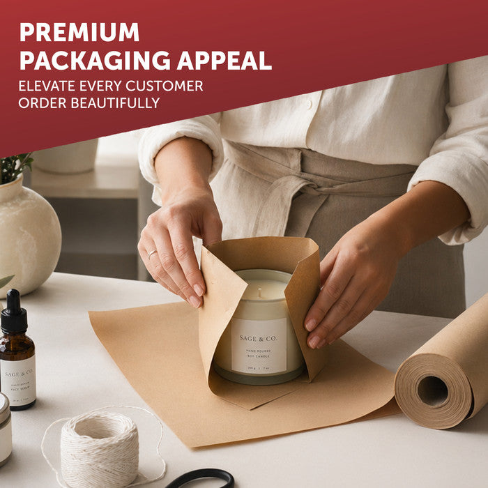 Recycled Kraft Wrapping Paper Roll – Eco-Friendly 80gsm Gift Wrap for All Occasions