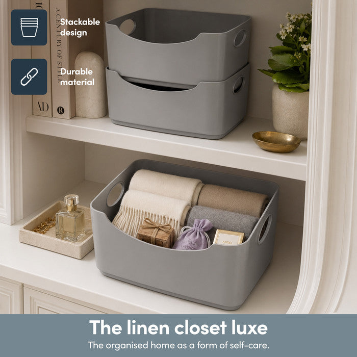 Plastic Studio Storage Basket with Handles - 5 & 6 Pack