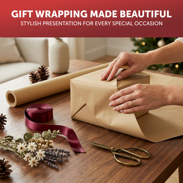 Recycled Kraft Wrapping Paper Roll – Eco-Friendly 80gsm Gift Wrap for All Occasions