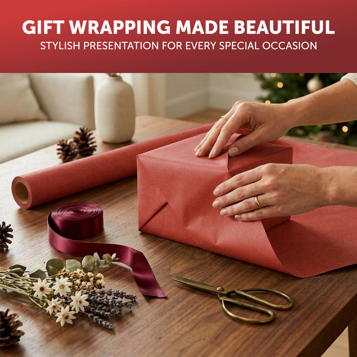 Recycled Kraft Wrapping Paper Roll – Eco-Friendly 80gsm Gift Wrap for All Occasions