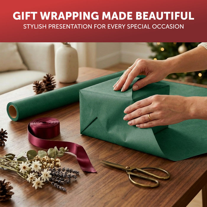 Recycled Kraft Wrapping Paper Roll – Eco-Friendly 80gsm Gift Wrap for All Occasions