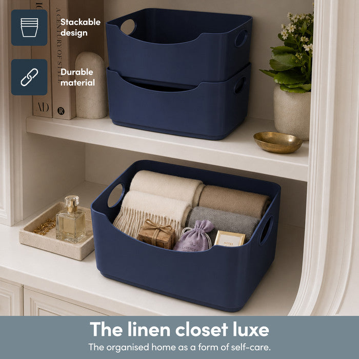 Plastic Studio Storage Basket with Handles - 5 & 6 Pack