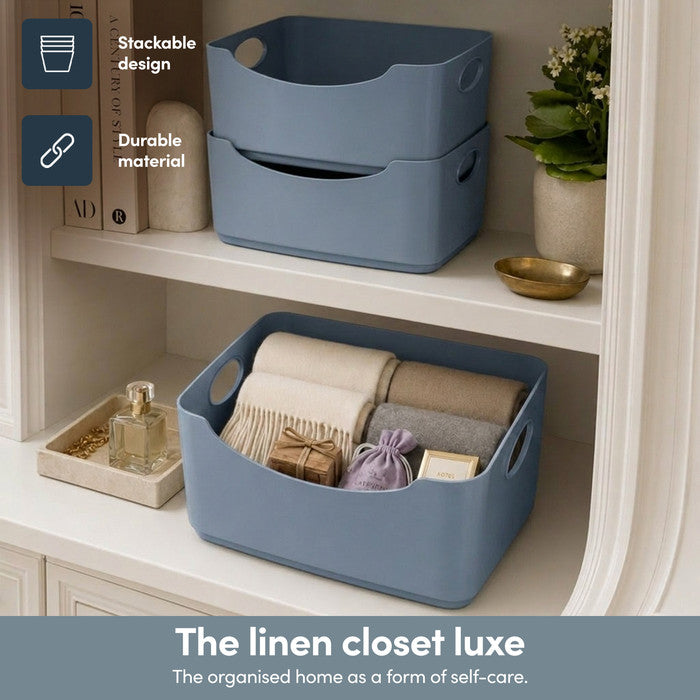 Plastic Studio Storage Basket with Handles - 5 & 6 Pack