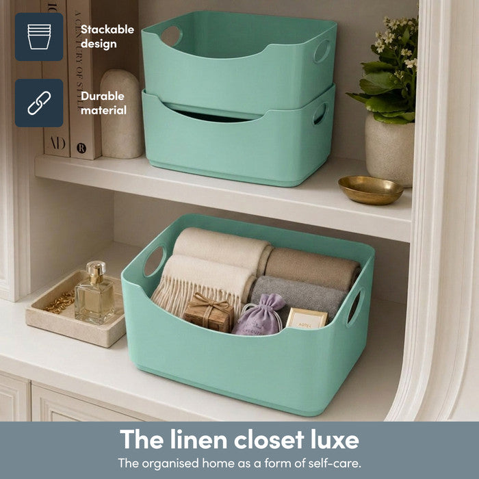 Plastic Studio Storage Basket with Handles - 5 & 6 Pack