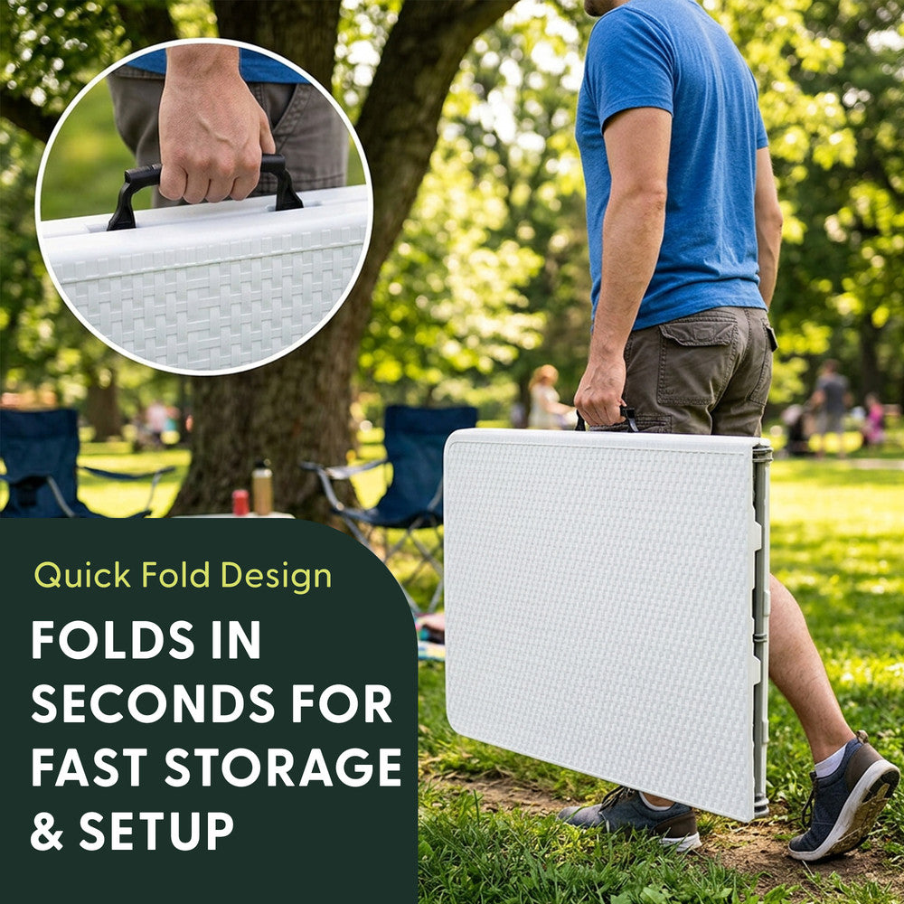 6ft Folding Table - Portable Heavy Duty Outdoor Table – image 19