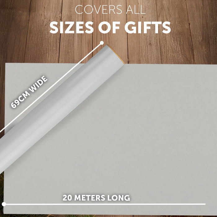 Recycled Kraft Wrapping Paper Roll – Eco-Friendly 80gsm Gift Wrap for All Occasions