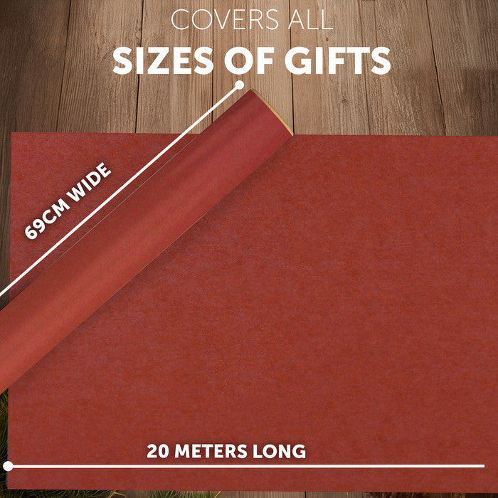 Recycled Kraft Wrapping Paper Roll – Eco-Friendly 80gsm Gift Wrap for All Occasions