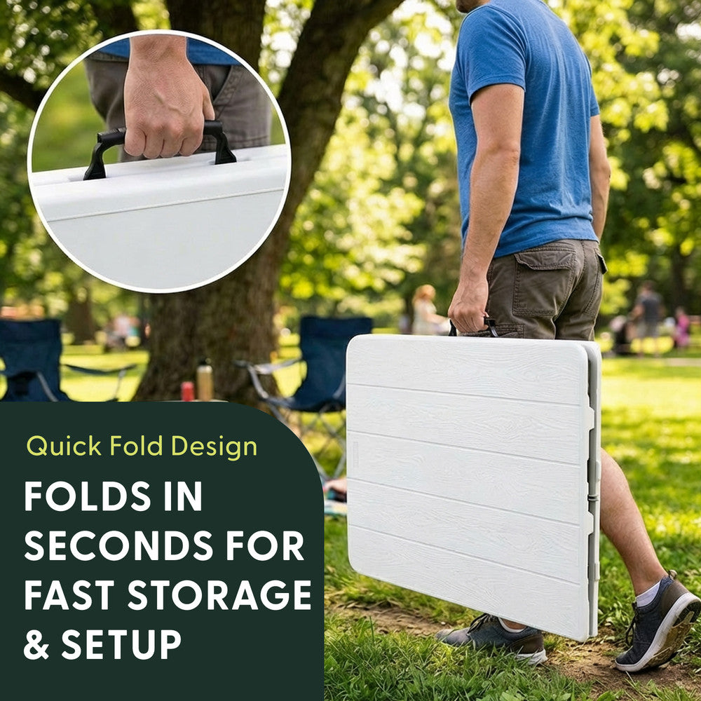 6ft Folding Table - Portable Heavy Duty Outdoor Table – image 12