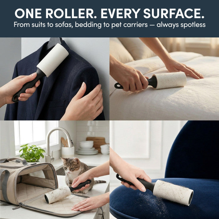 Sticky Lint Roller for Clothes – Removes Fluff, Bobbles & Pet Fur Fast
