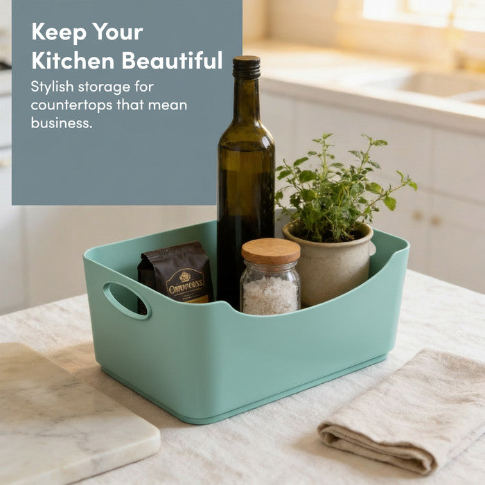 Plastic Studio Storage Basket with Handles - 5 & 6 Pack