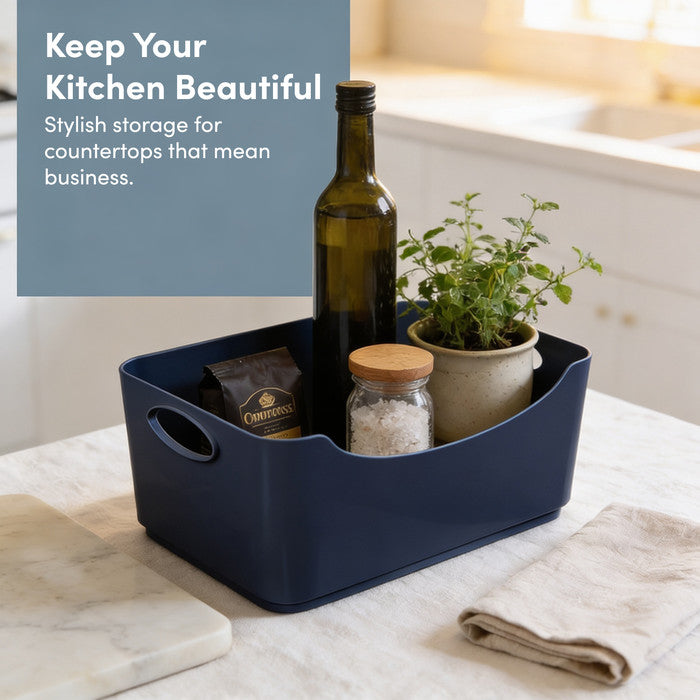 Plastic Studio Storage Basket with Handles - 5 & 6 Pack