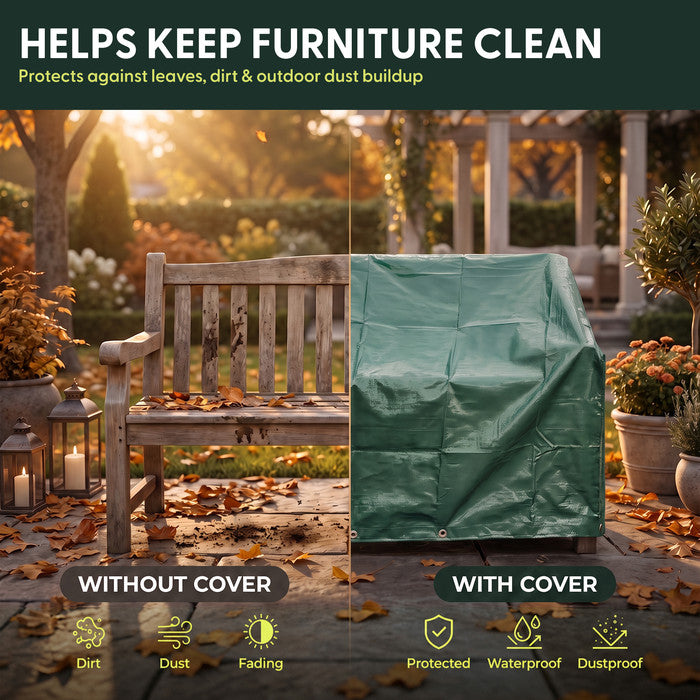 3 Seat Garden Bench Cover - Waterproof, Tear Resistant and UV Protection