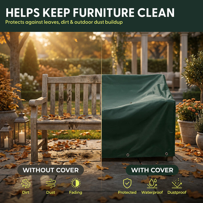 3 Seat Garden Bench Cover - Waterproof, Tear Resistant and UV Protection