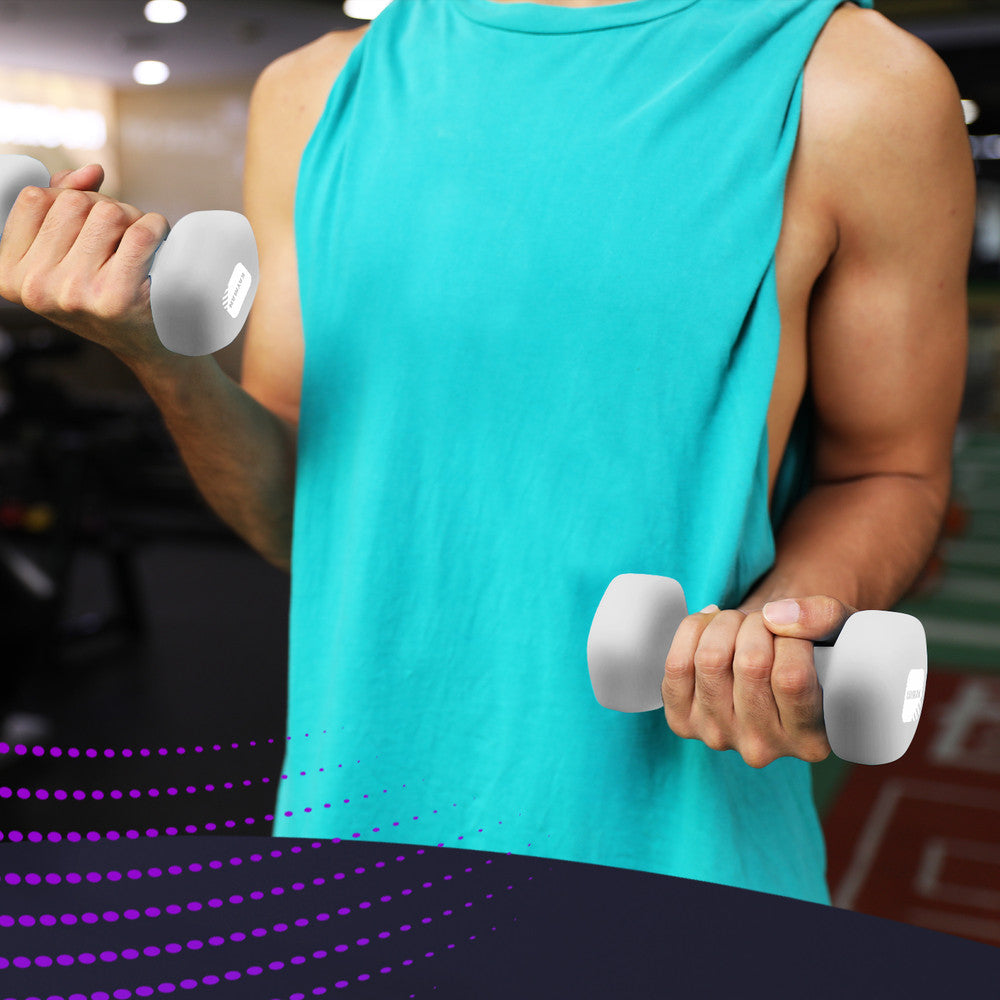KAYMAN Neoprene Dumbbell Pair with Anti-Slip Grip, Hex Edges, Water-Resistant Surface & Workout Poster Guide - Weight Set for Home, Gym & Fitness Training Equipment (1kg 2kg 3kg 4kg 5kg 6kg 7kg 8kg 9kg 10kg) – image 13