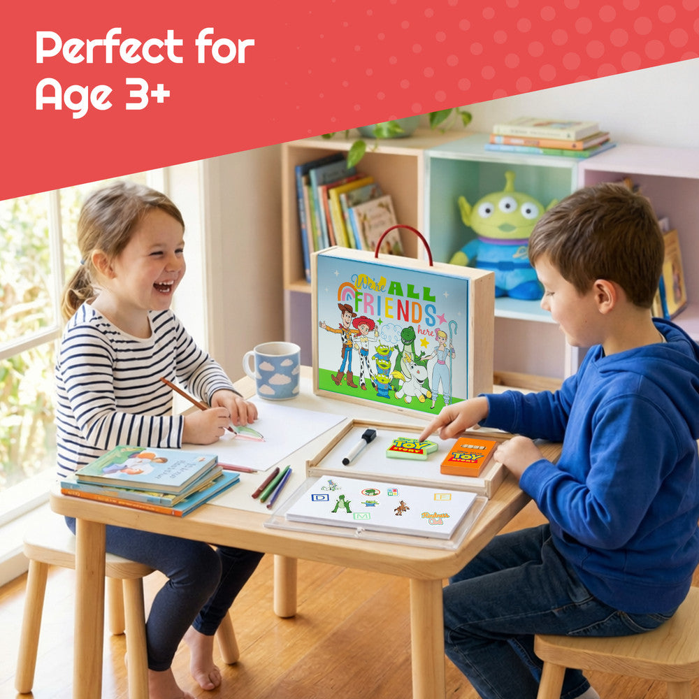 Toy Story magnetic art and activity set — close-up of magnetic drawing board
