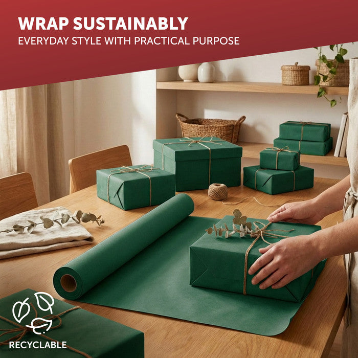 Recycled Kraft Wrapping Paper Roll – Eco-Friendly 80gsm Gift Wrap for All Occasions