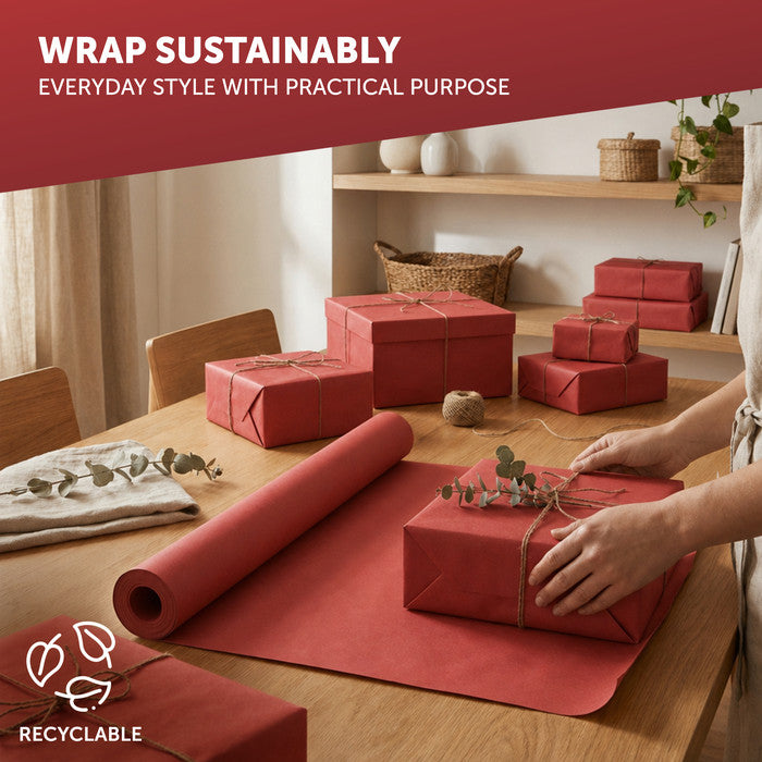 Recycled Kraft Wrapping Paper Roll – Eco-Friendly 80gsm Gift Wrap for All Occasions