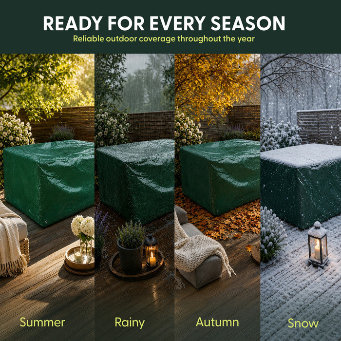 Heavy duty garden furniture cover – water-repellent, windproof and easy to clean for UK weather