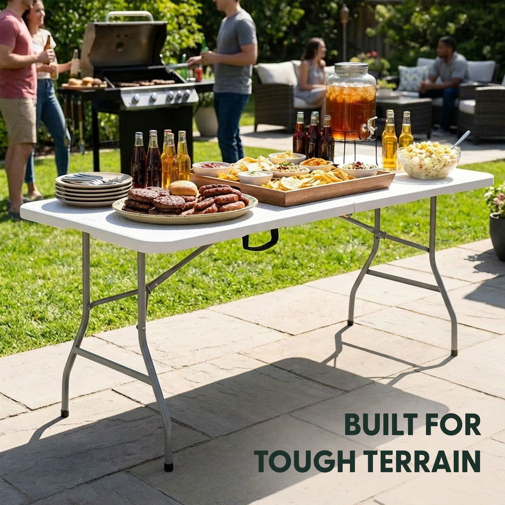 6ft Folding Table - Portable Heavy Duty Outdoor Table – image 23