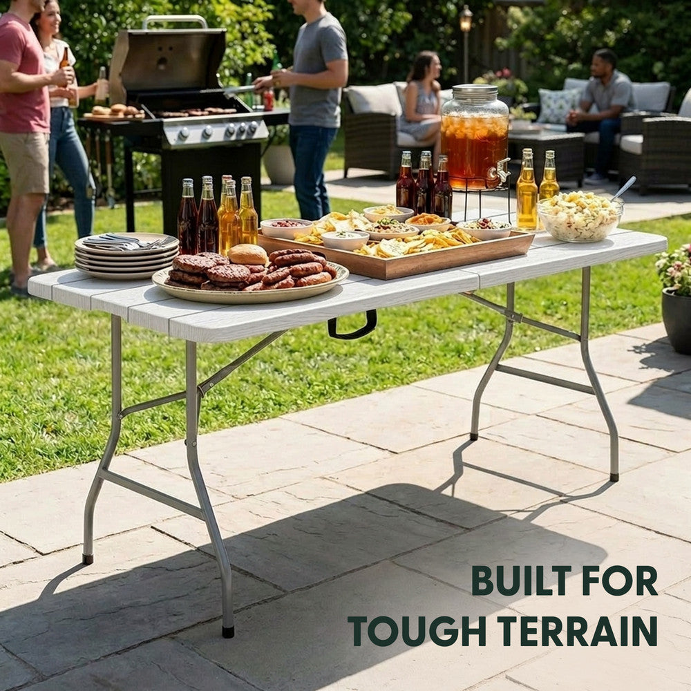 6ft Folding Table - Portable Heavy Duty Outdoor Table – image 16