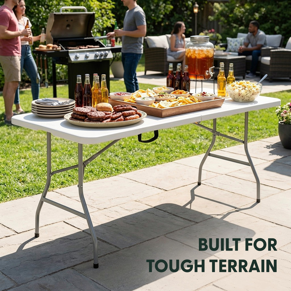 6ft Folding Table - Portable Heavy Duty Outdoor Table – image 8