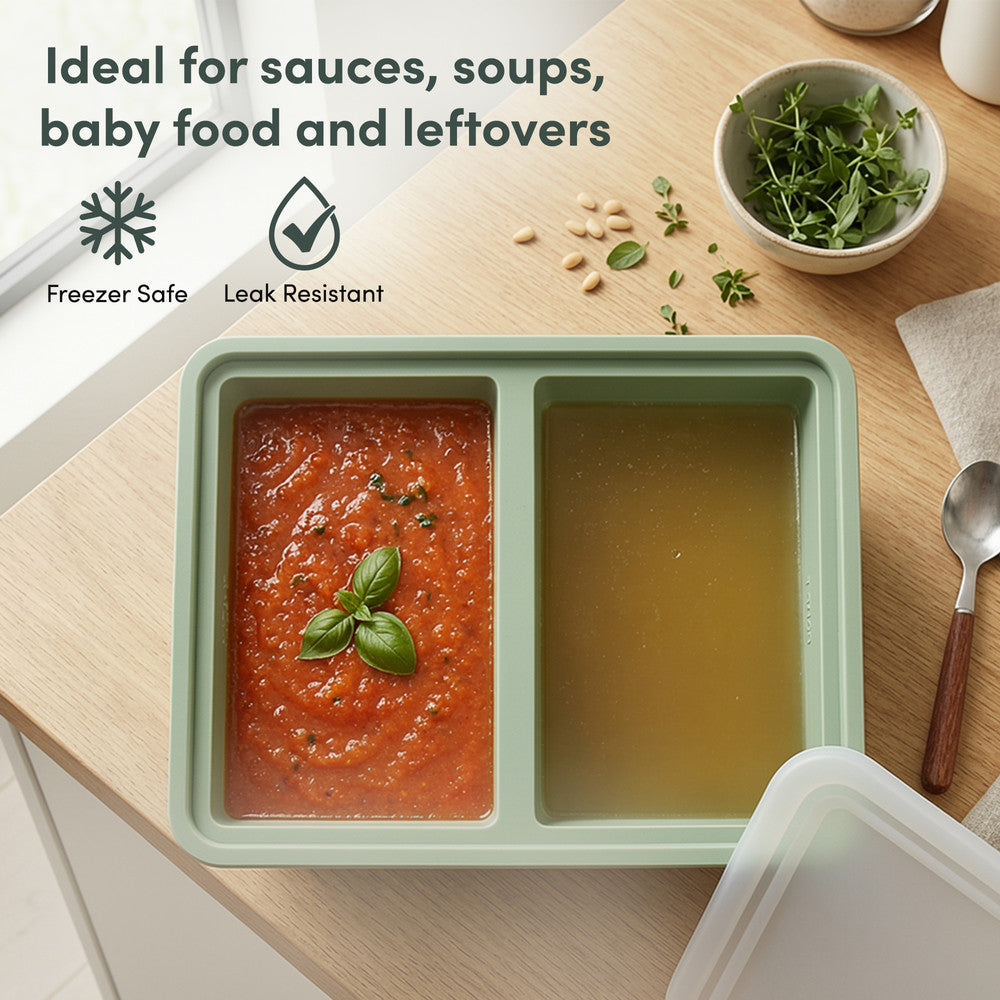 Silicone freezer tray for baby food and weaning portions