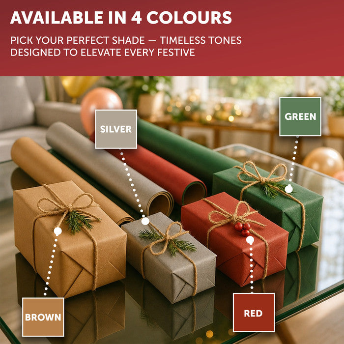 Recycled Kraft Wrapping Paper Roll – Eco-Friendly 80gsm Gift Wrap for All Occasions
