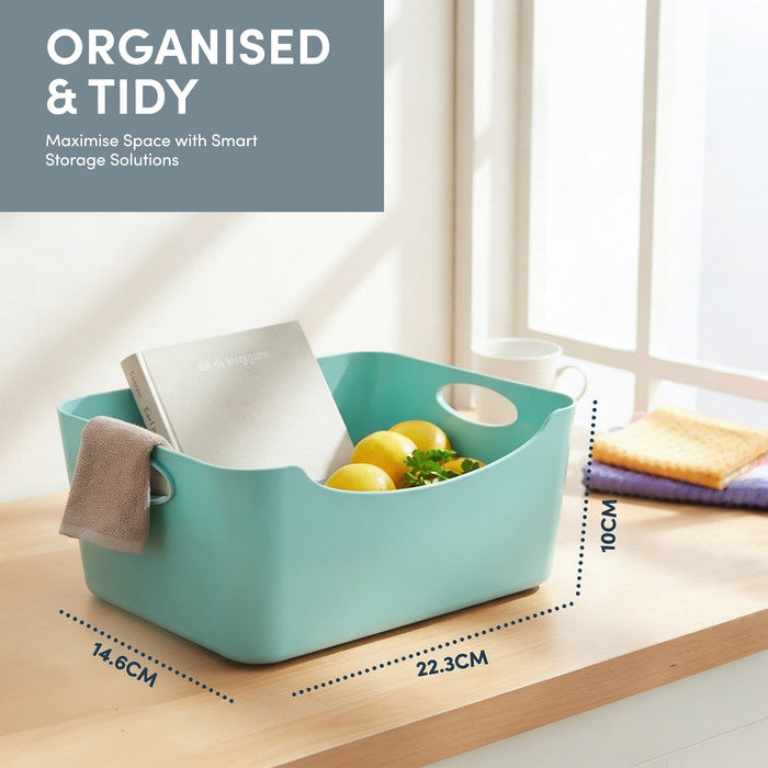 Plastic Studio Storage Basket with Handles - 5 & 6 Pack