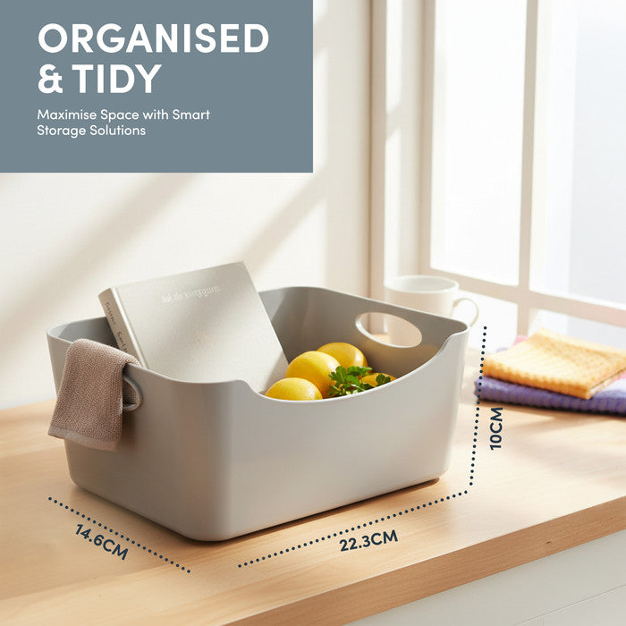 Plastic Studio Storage Basket with Handles - 5 & 6 Pack