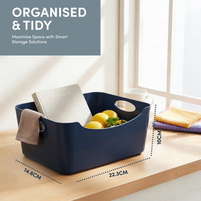 Plastic Studio Storage Basket with Handles - 5 & 6 Pack
