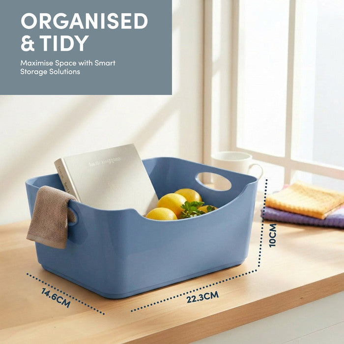 Plastic Studio Storage Basket with Handles - 5 & 6 Pack