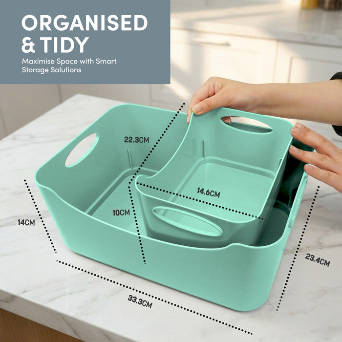 Plastic Studio Storage Basket with Handles - 5 & 6 Pack