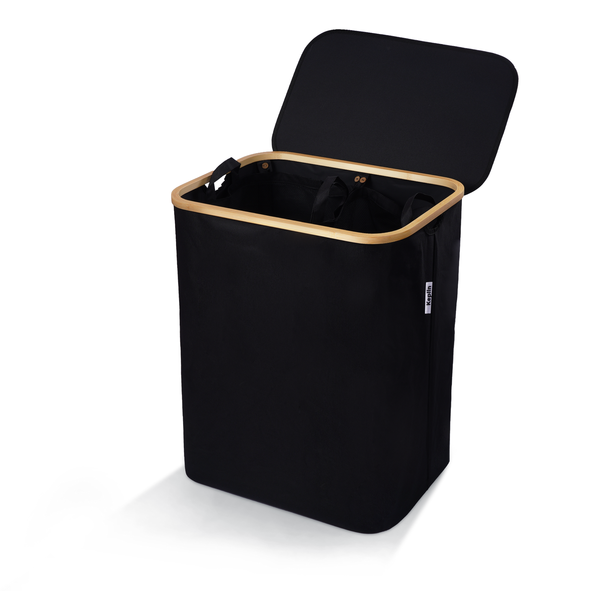 145L Laundry Basket - Handles, Machine Washable Removable Liner Bags