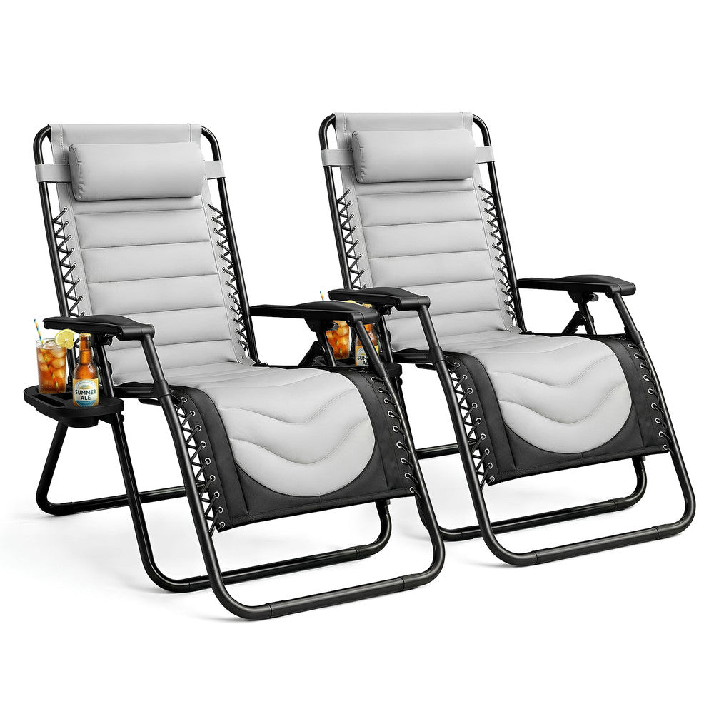 Premium Heavy-Duty Zero Gravity Chairs - 2 Pack XXL