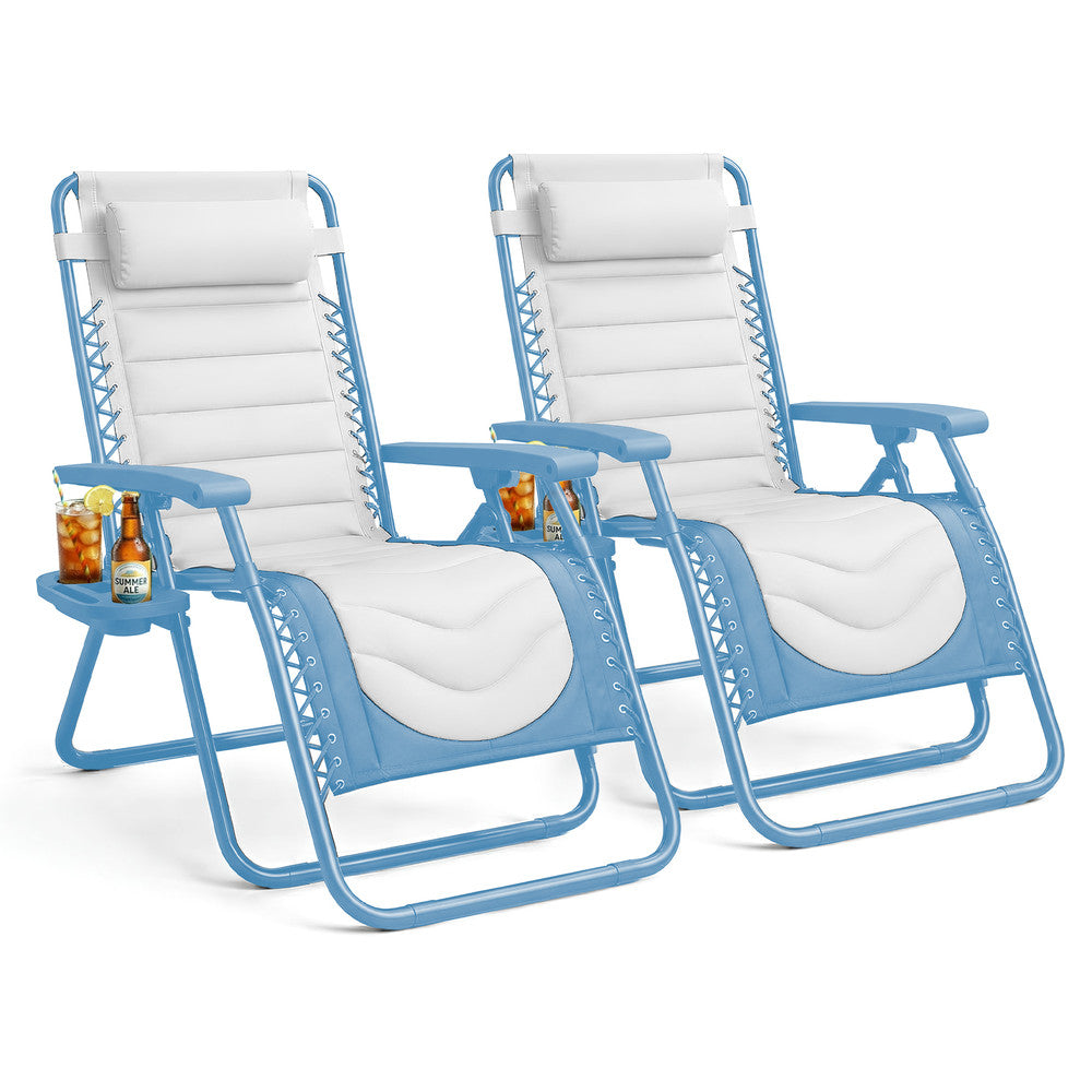 Premium Heavy-Duty Zero Gravity Chairs - 2 Pack XXL