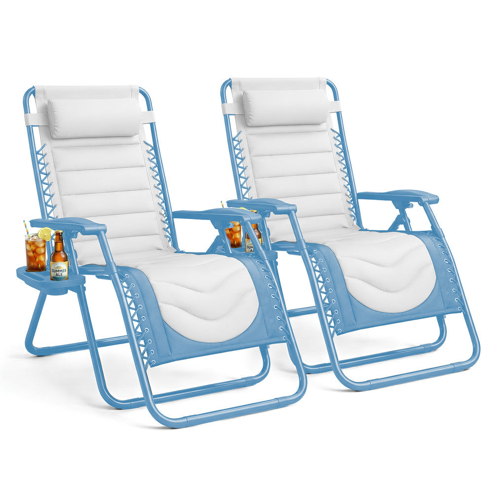 Premium Heavy-Duty Zero Gravity Chairs - 2 Pack XXL