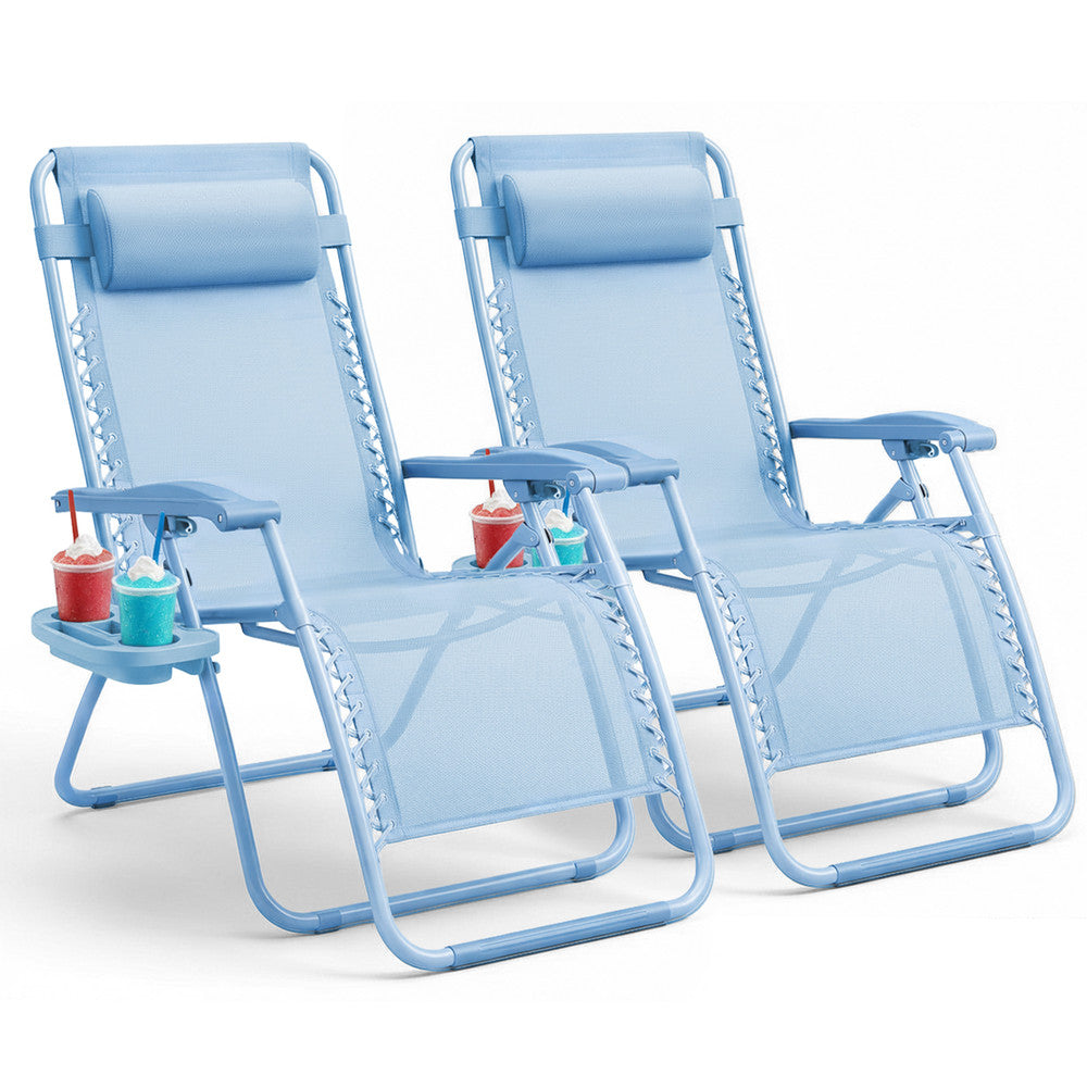 Textilene Zero Gravity Chairs Set of 2
