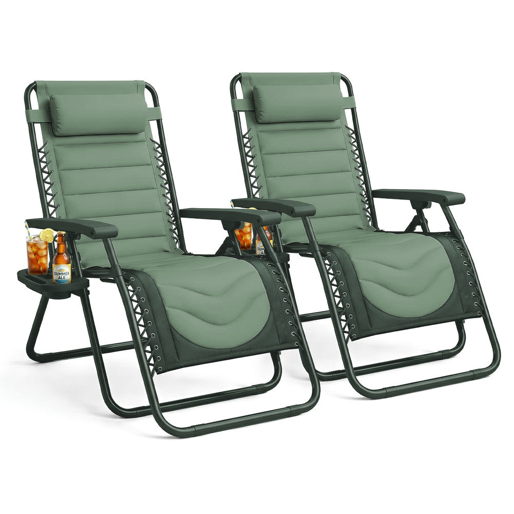 Premium Heavy-Duty Zero Gravity Chairs - 2 Pack XXL