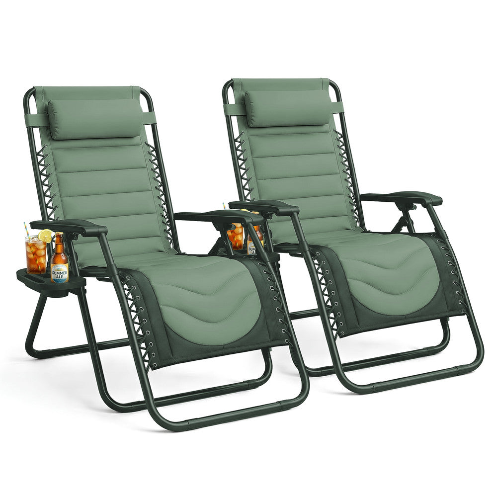 Premium Heavy-Duty Zero Gravity Chairs - 2 Pack XXL