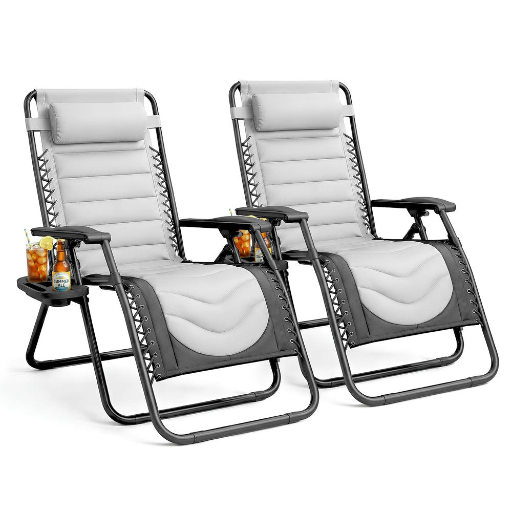 Premium Heavy-Duty Zero Gravity Chairs - 2 Pack XXL