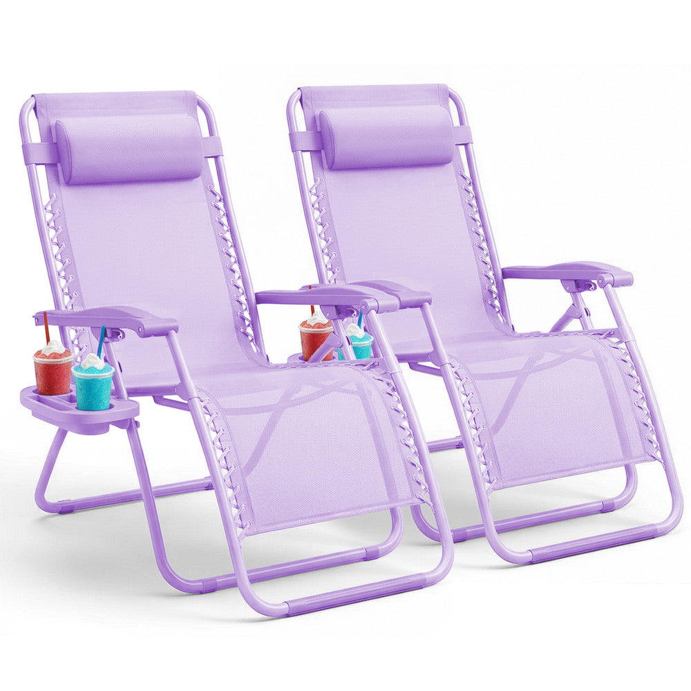 Textilene Zero Gravity Chairs Set of 2