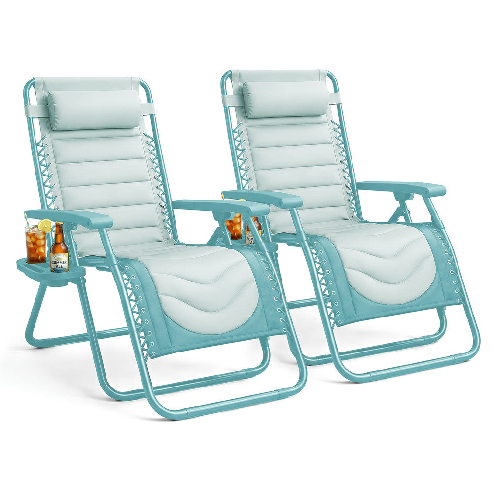 Premium Heavy-Duty Zero Gravity Chairs - 2 Pack XXL