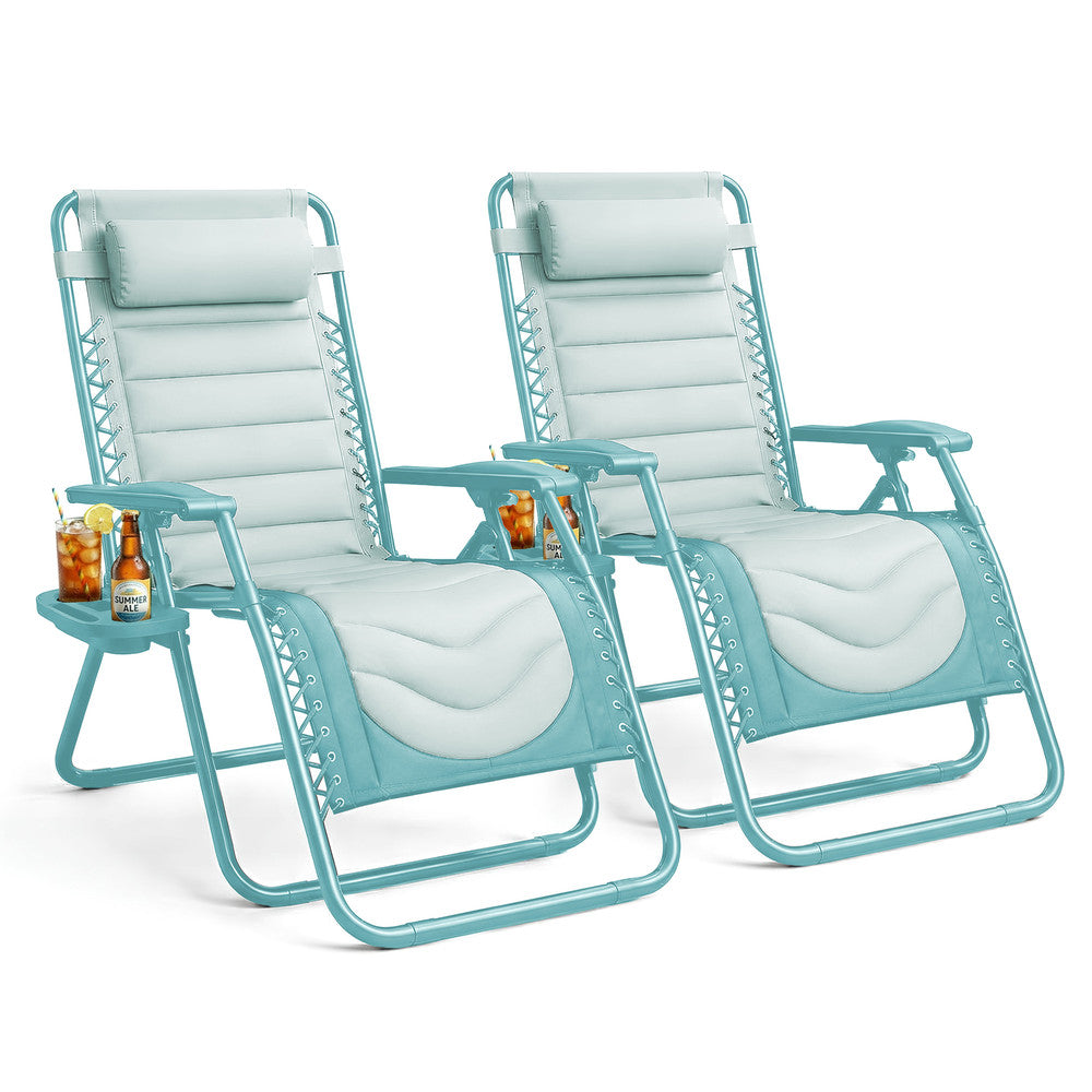 Premium Heavy-Duty Zero Gravity Chairs - 2 Pack XXL