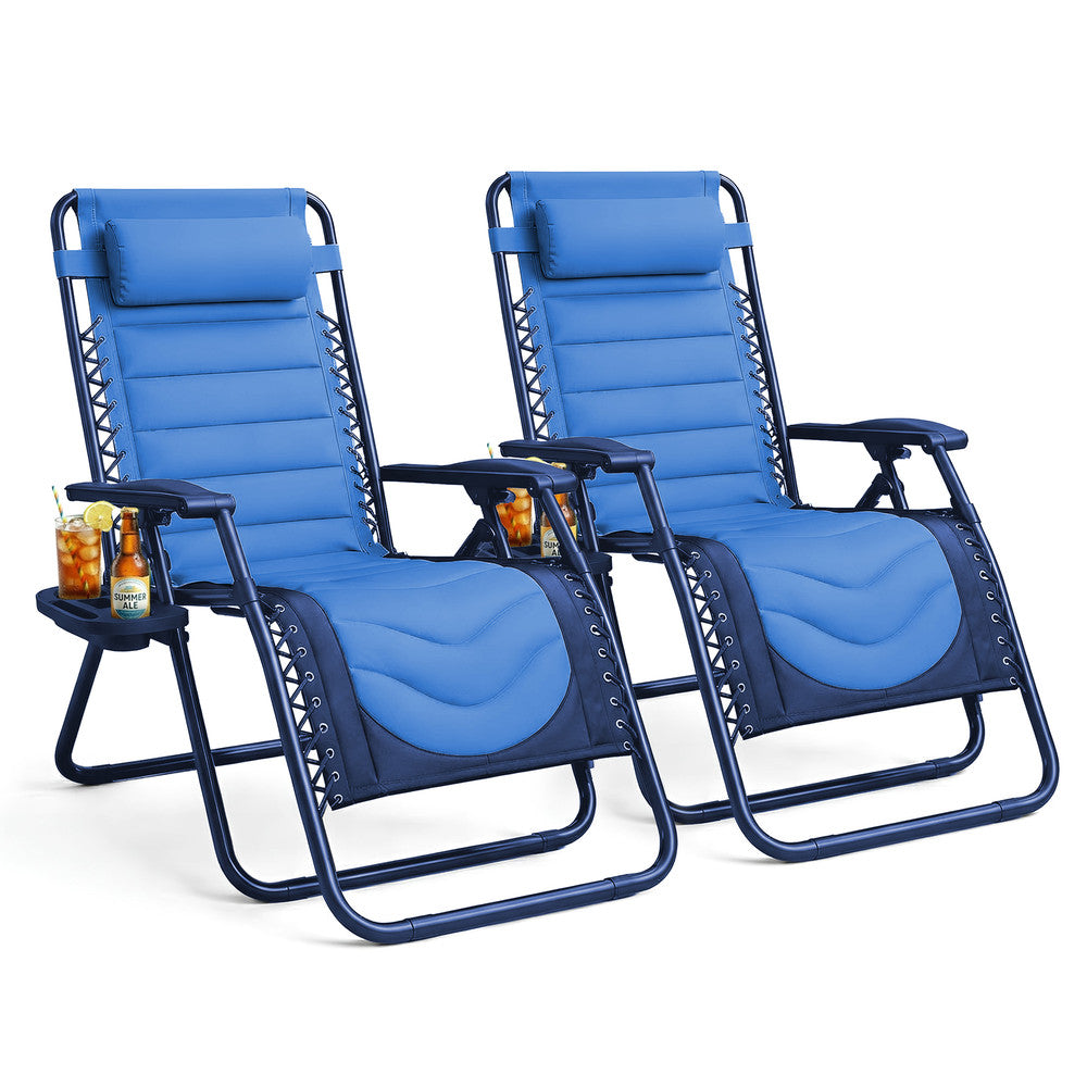 Premium Heavy-Duty Zero Gravity Chairs - 2 Pack XXL