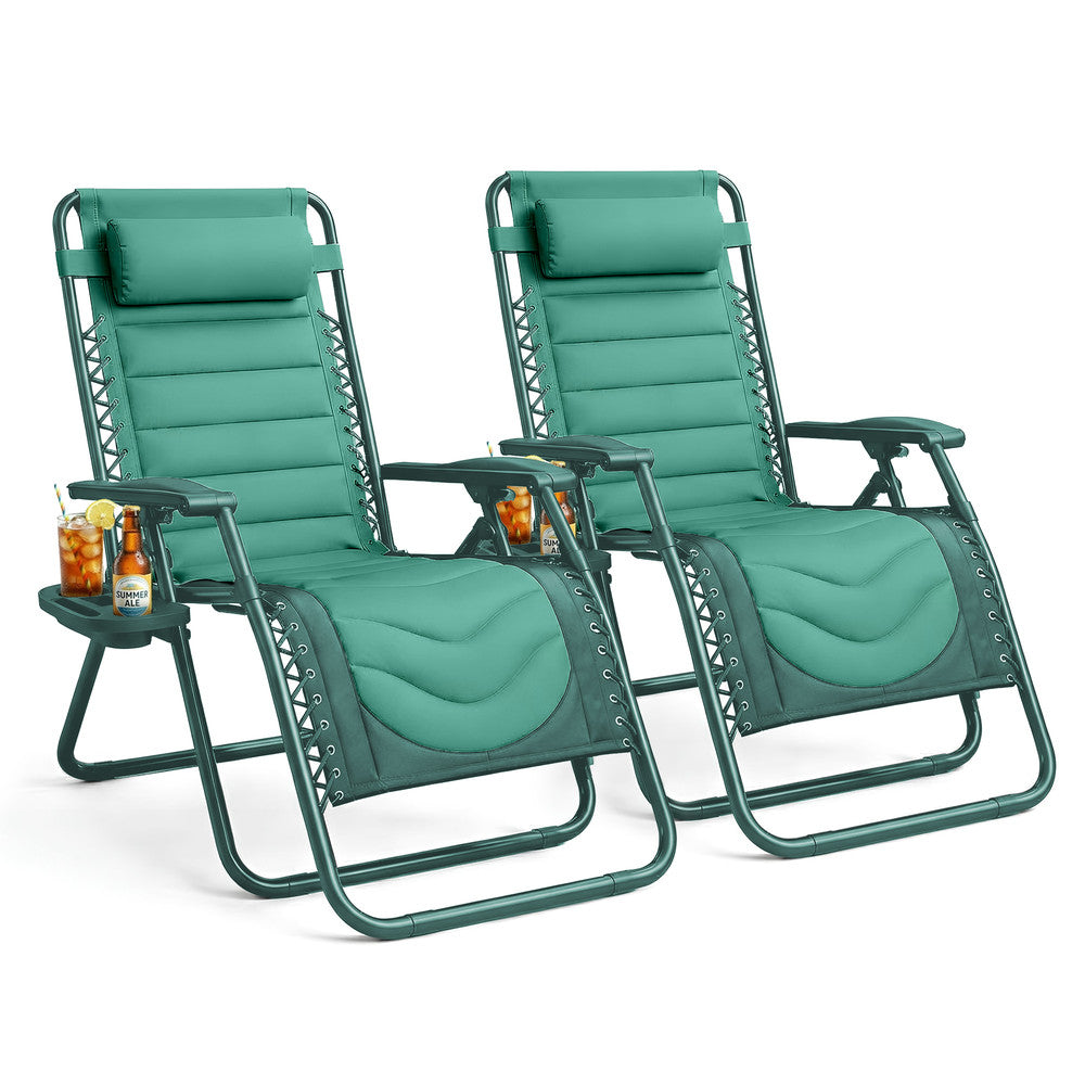 Premium Heavy-Duty Zero Gravity Chairs - 2 Pack XXL