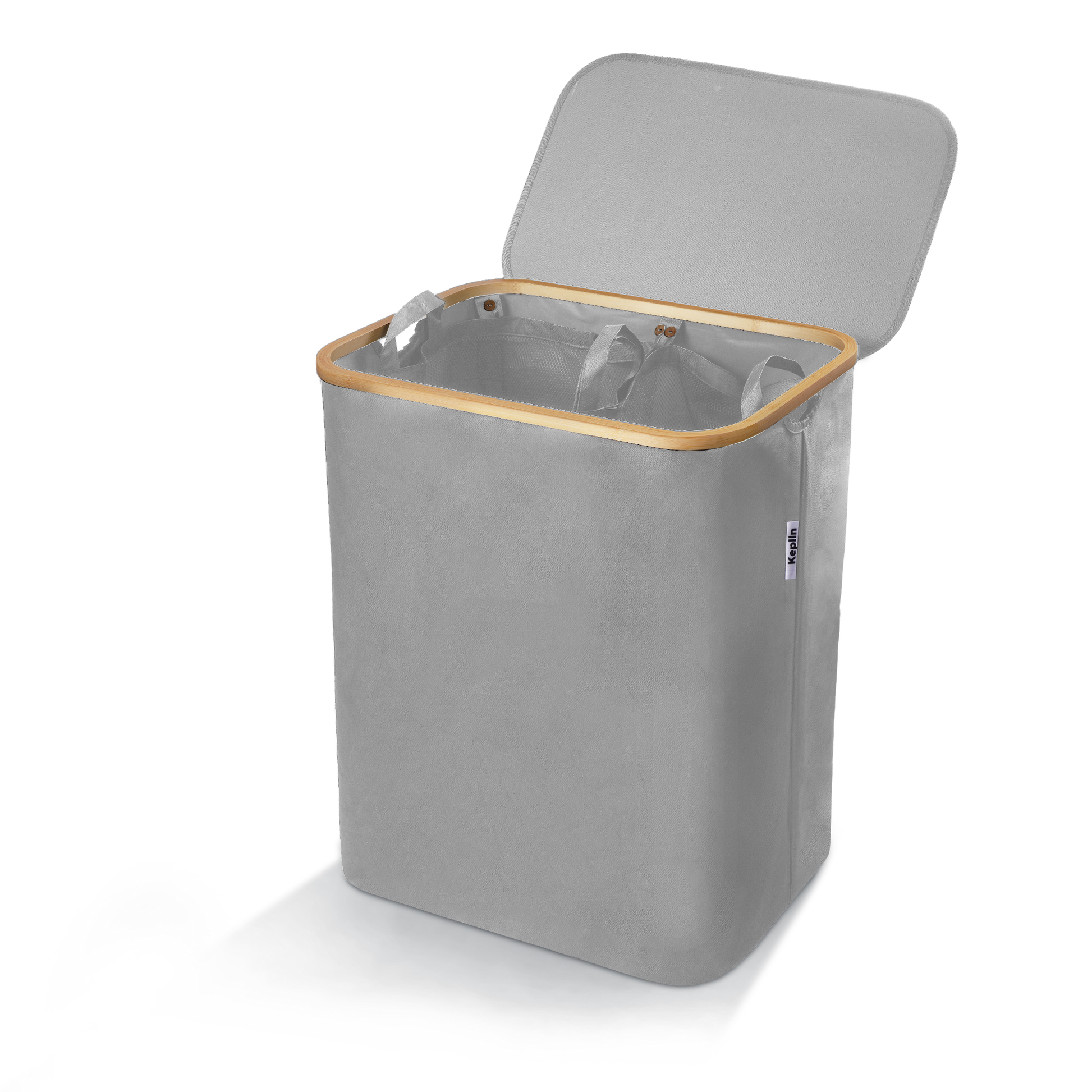145L Laundry Basket - Handles, Machine Washable Removable Liner Bags