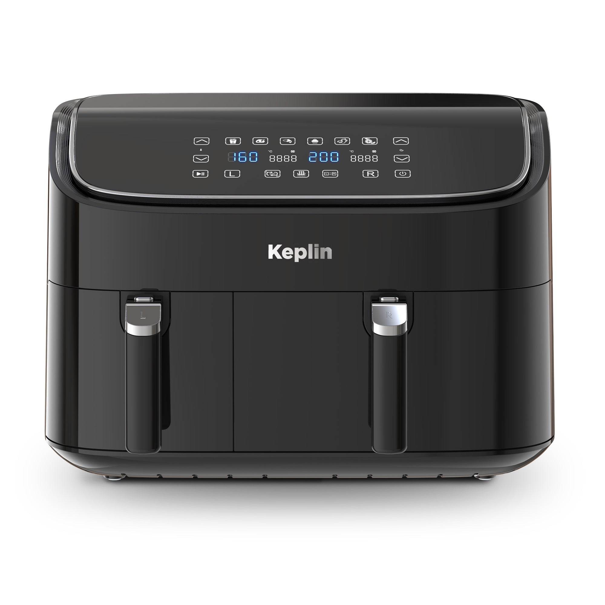 Keplin 9.5L Dual Zone Air Fryer - 2850W Energy-Saving Cooker with 6 Cooking Functions - Extra-Large Capacity for Healthy Meals - Roast, Bake, Dehydrate, Crisp - Family Size (9.5L)