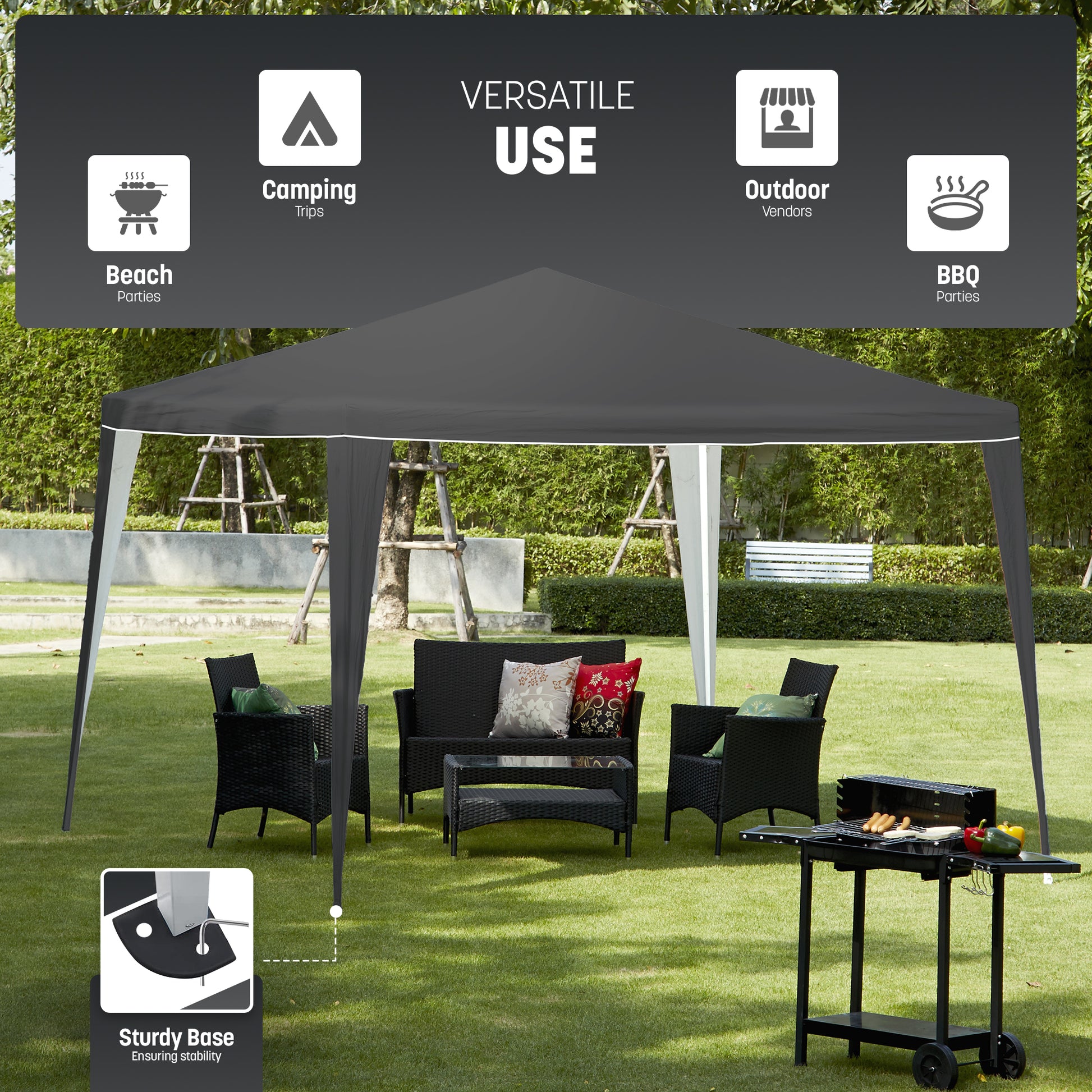 3x3m Garden Pop Up Gazebo – image 3