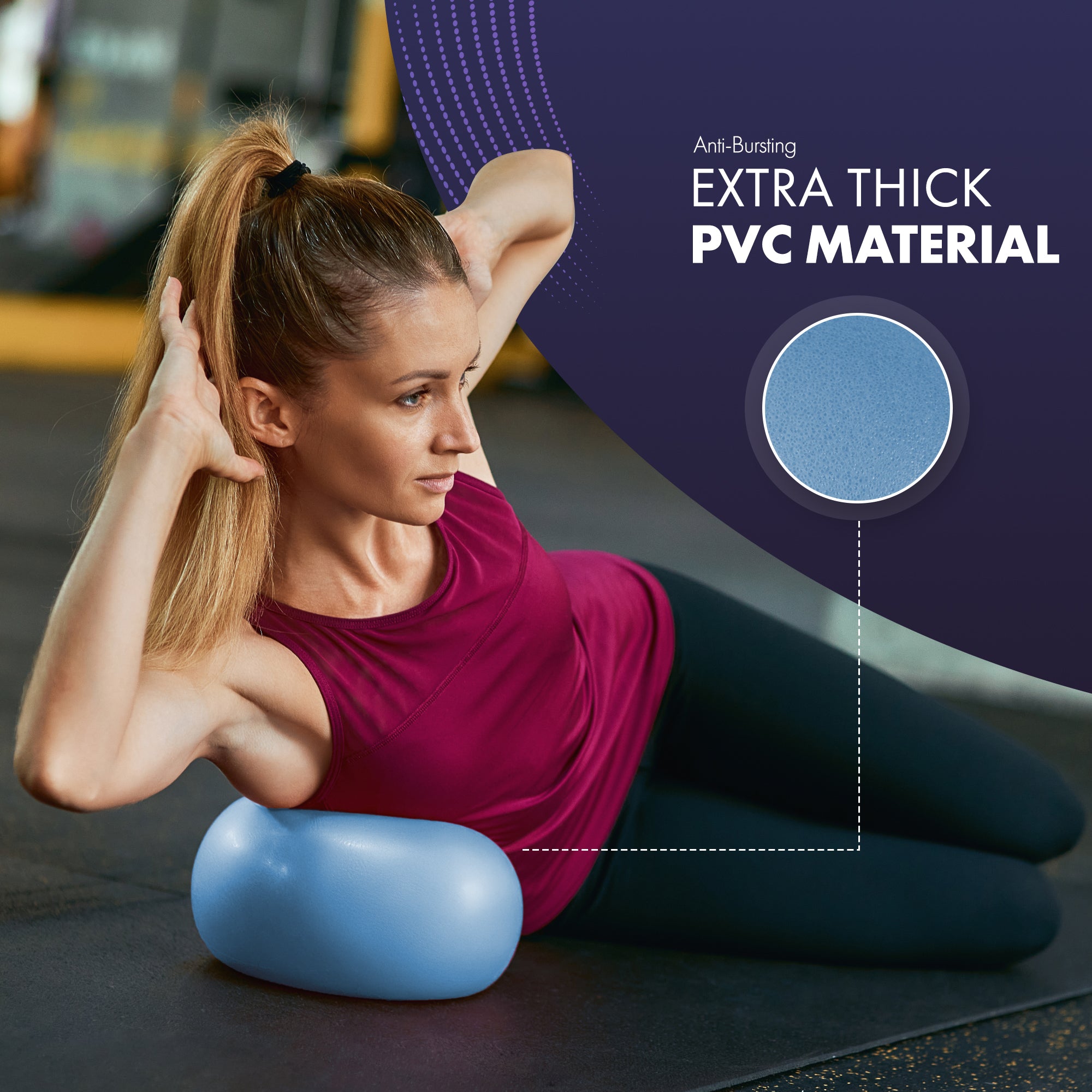 KAYMAN Pilates Ball 25cm - Anti-Burst Yoga Ball for Core Strength, Fitness, Balance, and Physical Therapy - Lightweight & Portable Exercise Ball for Home, Gym, or Travel – image 19
