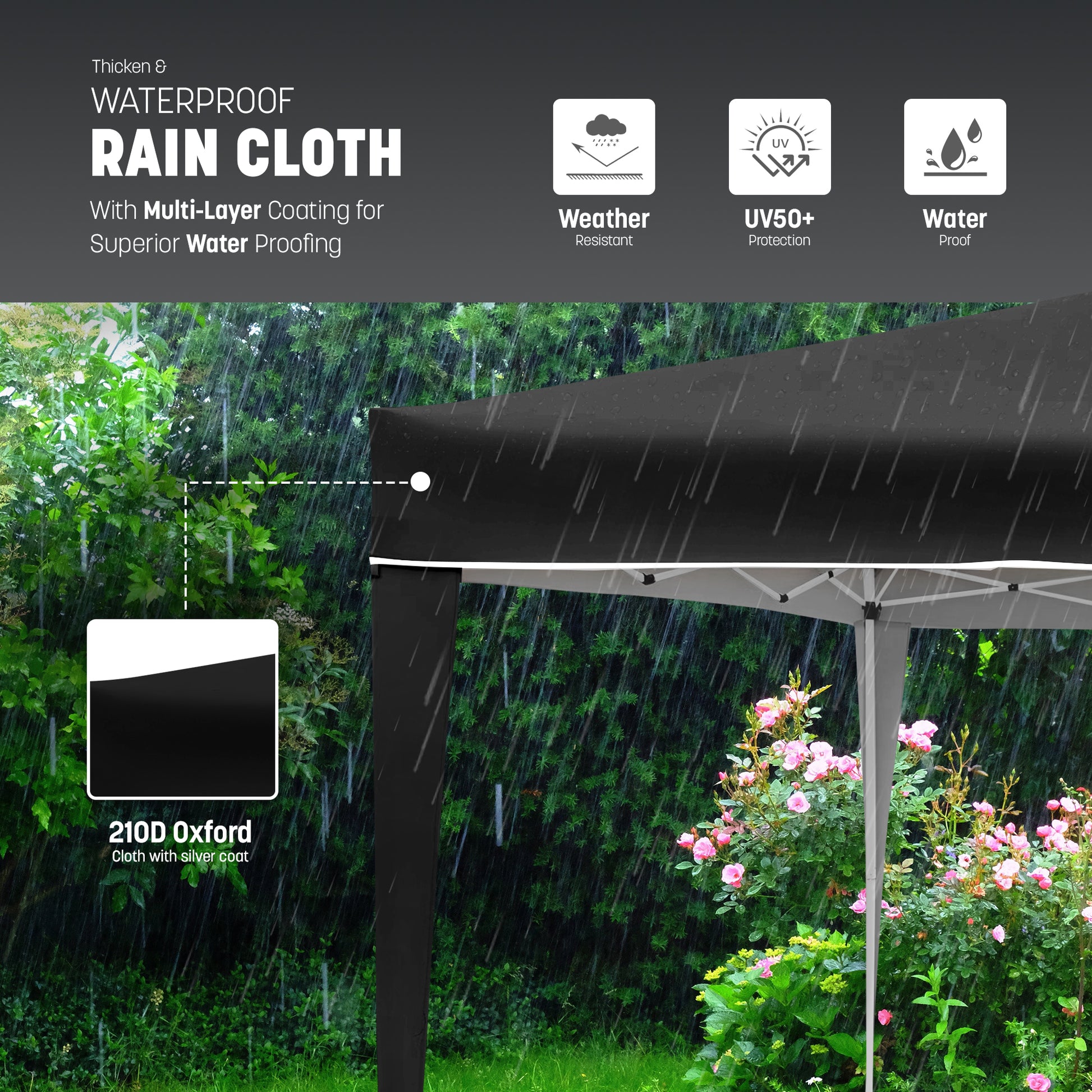 3x3m Garden Pop Up Gazebo – image 6